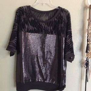 Glamorous sequined party shirt.